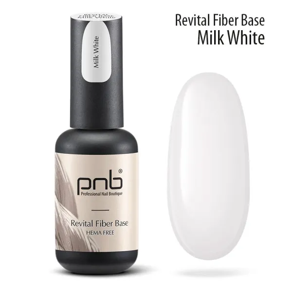 PNB UV/LED Revital Fiber Base, Milk White, HEMA FREE 8 ml