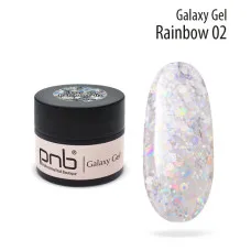UV/LED Galaxy Gel PNB 02, Rainbow glitter 5 ml