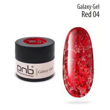 UV/LED Galaxy Gel PNB 04, Red glitter 5 ml
