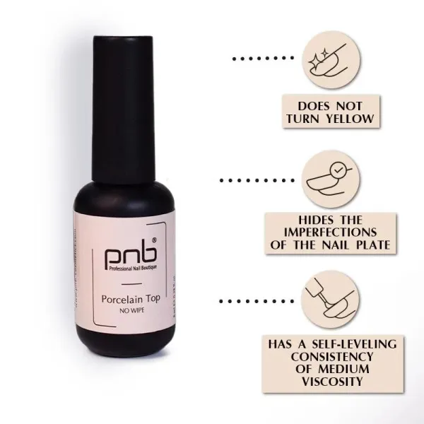 UV/LED Porcelain Top PNB, No Wipe, 8 ml