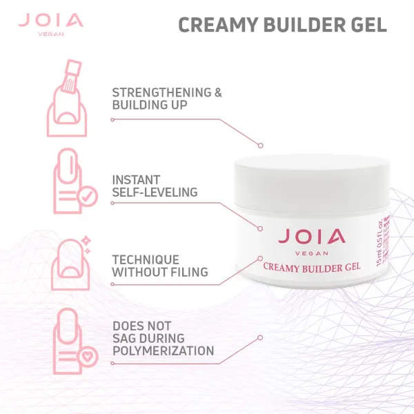 JOIA vegan Creamy Builder Gel, Angel White, 15 ml