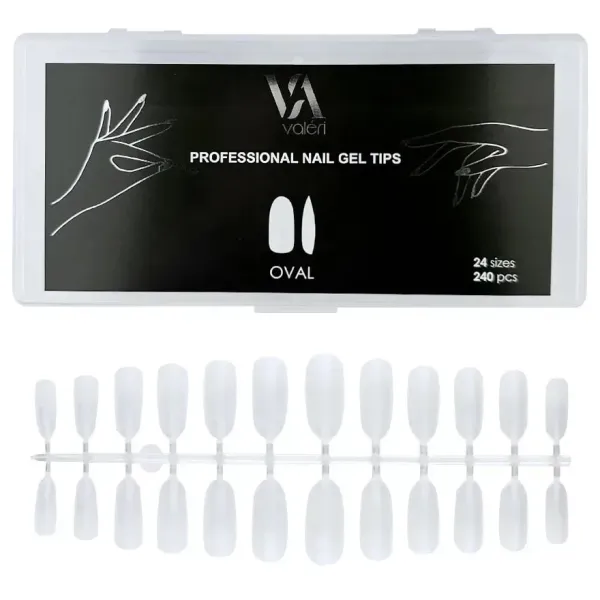 Valeri Professional  Nail Gel Tips Oval, 240 pcs