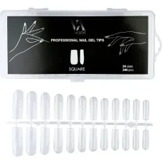 Valeri Professional  Nail Gel Tips Square, 240 ks